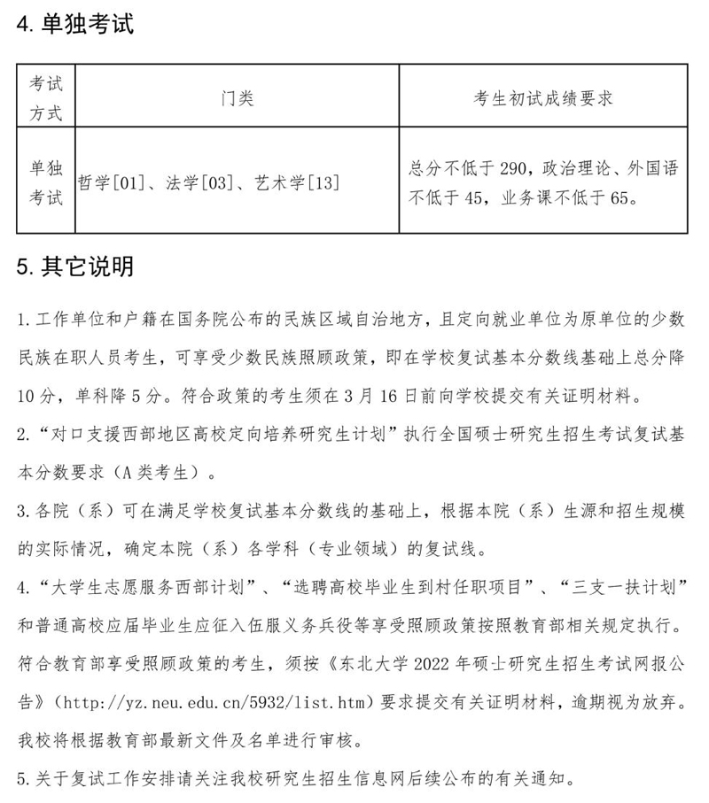 东北大学2022年考研复试分数线已公布，快来看自己过线了吗