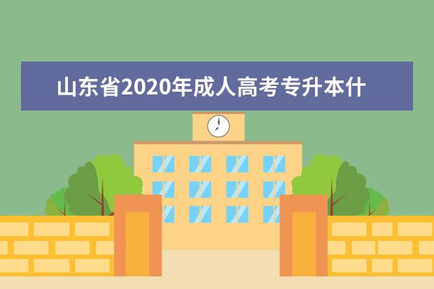 山东省2020年成人高考专升本什么时候征集志愿？