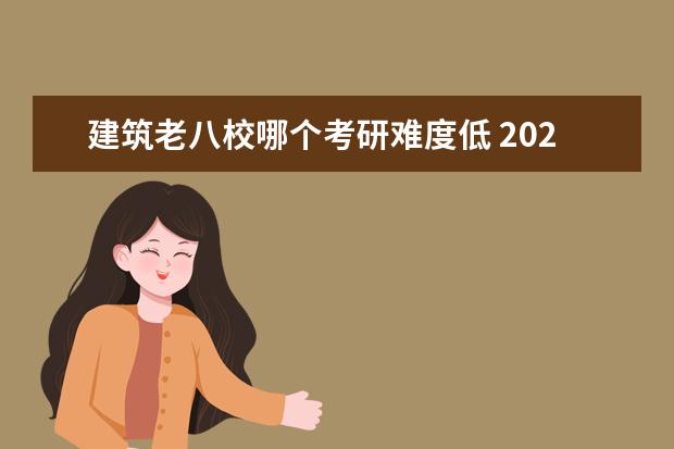 建筑老八校哪个考研难度低 2023考研院校怎么选择