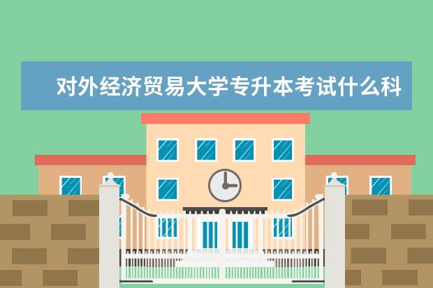 对外经济贸易大学专升本考试什么科目？