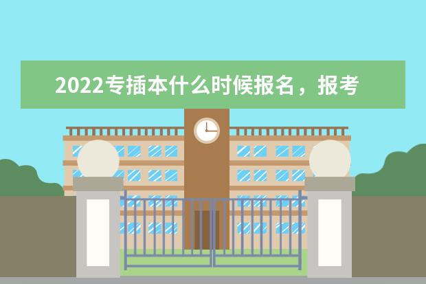 2022专插本什么时候报名，报考条件是什么