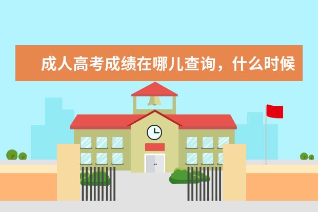 成人高考成绩在哪儿查询，什么时候公布