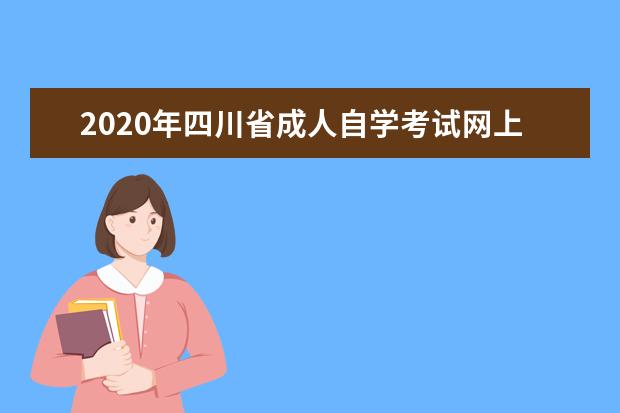 2020年四川省成人自学考试网上报名官网