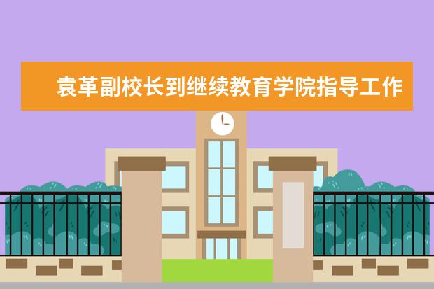 袁革副校长到继续教育学院指导工作