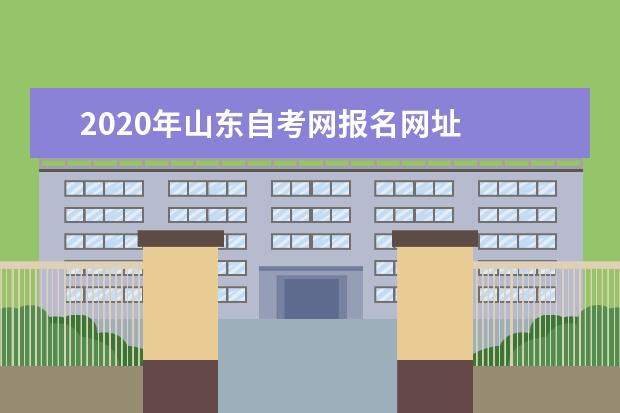 2020年山东自考网报名网址