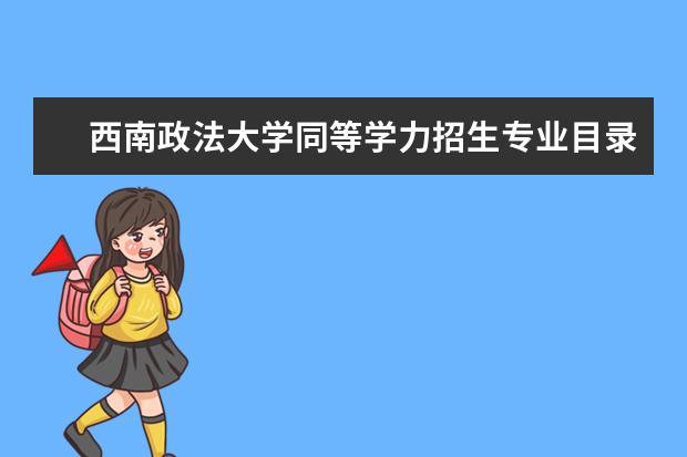 西南政法大学同等学力招生专业目录