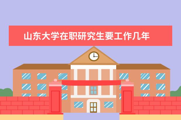 山东大学在职研究生要工作几年