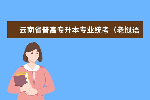 云南省普高专升本专业统考（老挝语类专业）考试大纲