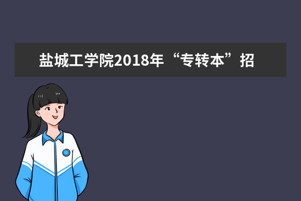 盐城工学院2018年“专转本”招生计划表（自主招生）