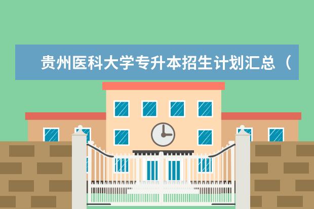 贵州医科大学专升本招生计划汇总（2021）