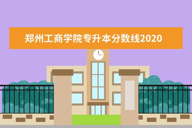 郑州工商学院专升本分数线2020