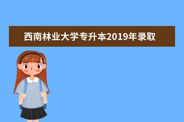 西南林业大学专升本2019年录取分数线汇总