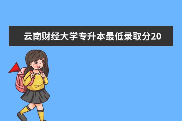 云南财经大学专升本最低录取分2022