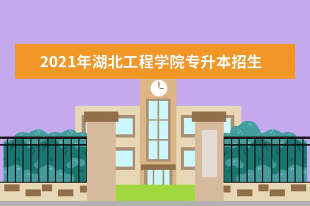 2021年湖北工程学院专升本招生计划汇总表