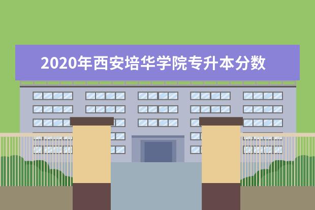 2020年西安培华学院专升本分数线是多少？