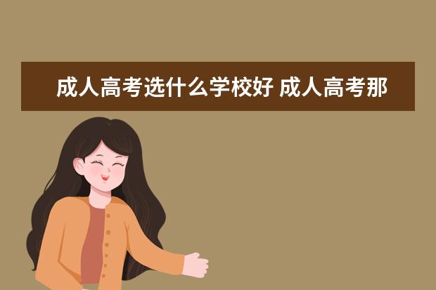 成人高考选什么学校好 成人高考那个学校好如何选择学校?