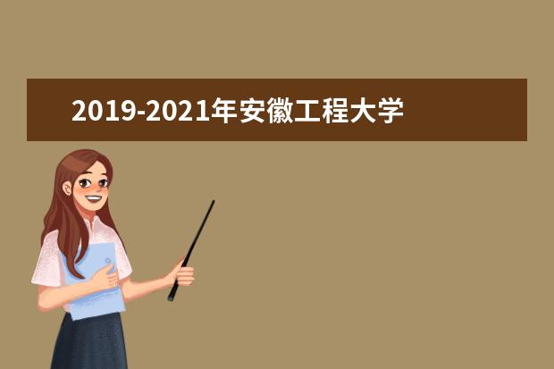 2019-2021年安徽工程大学专升本录取分数线汇总表一览