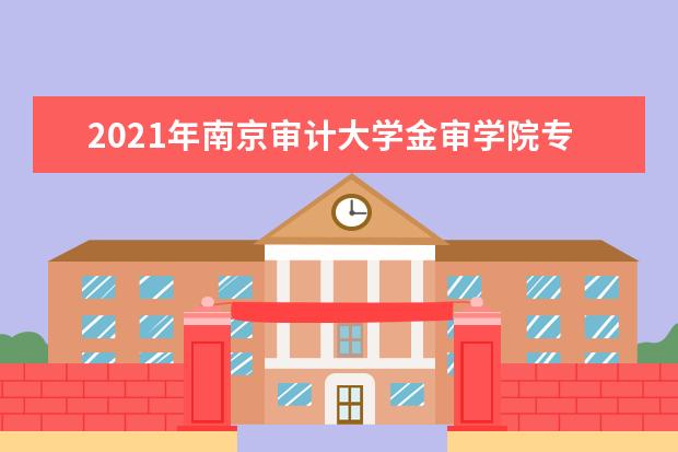 2021年南京审计大学金审学院专转本招生计划一览表