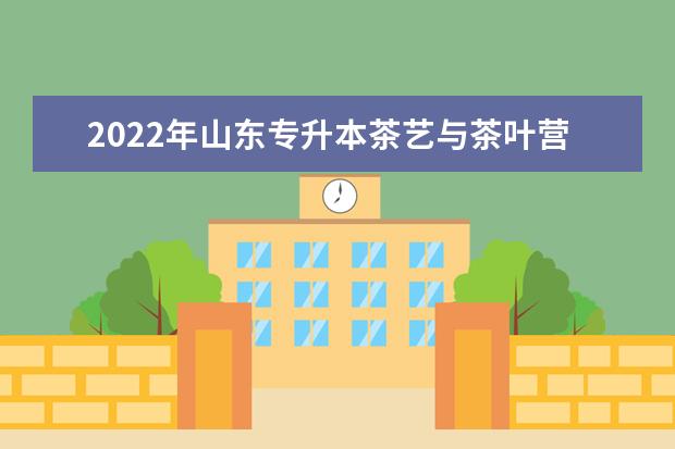 2022年山东专升本茶艺与茶叶营销专业可以报考本科院校及专业汇总一览表