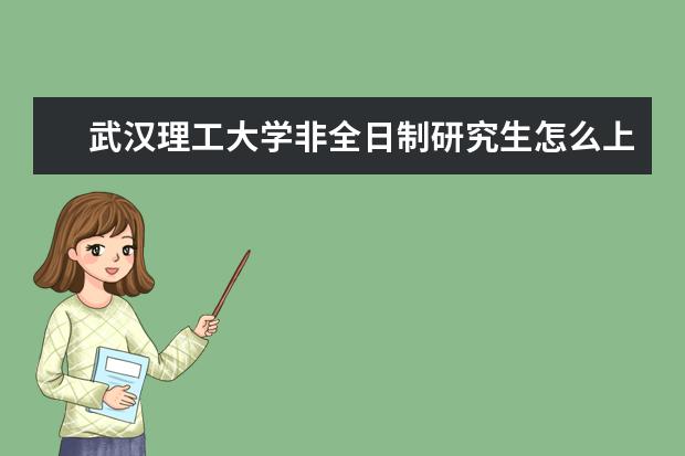 武汉理工大学非全日制研究生怎么上课