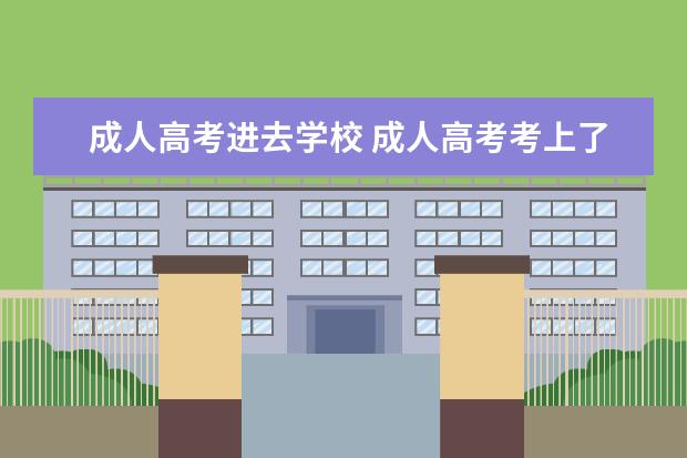 成人高考进去学校 成人高考考上了能申请去学校上课吗?