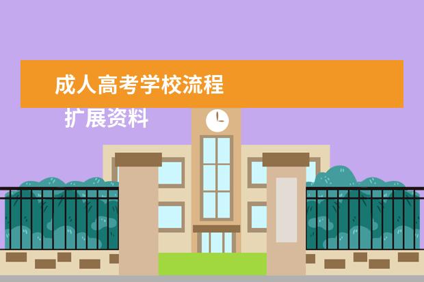 成人高考学校流程 
  扩展资料:
  <br/>