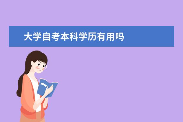 大学自考本科学历有用吗