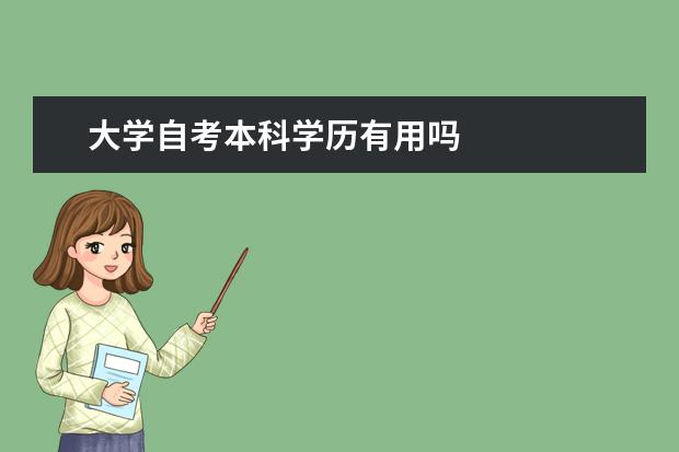 大学自考本科学历有用吗