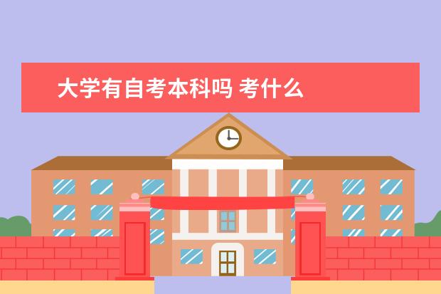 大学有自考本科吗 考什么