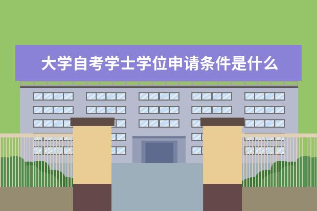 大学自考学士学位申请条件是什么 就业方向有什么