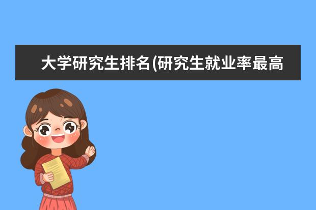 大学研究生排名(研究生就业率最高的十大院校) 考研报考费用多少钱(上一个研究生需要花费)