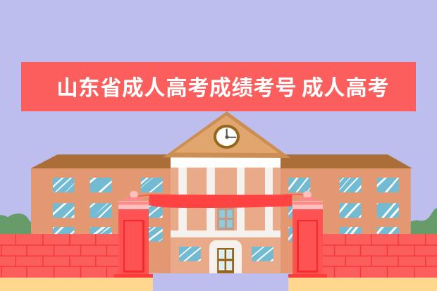 山东省成人高考成绩考号 成人高考考生号,现在要查询成绩了,,我准考证还在,考...