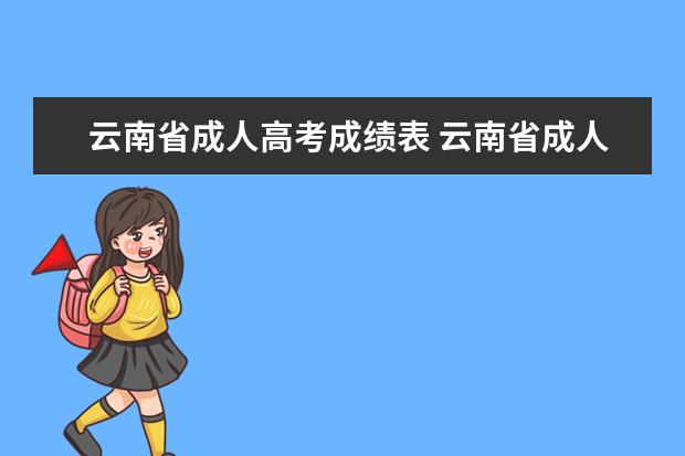 云南省成人高考成绩表 云南省成人高考总分和录取分数?