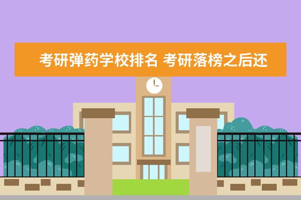 考研弹药学校排名 考研落榜之后还能出国留学吗