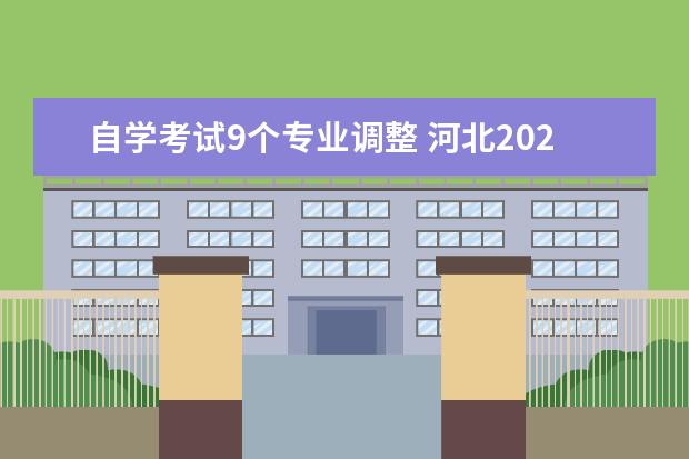 自学考试9个专业调整 河北2024年起这9个自考专业代码及名称调整