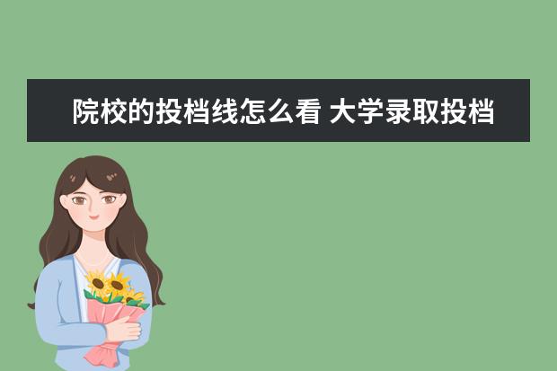 院校的投档线怎么看 大学录取投档线怎么确定的