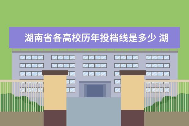 湖南省各高校历年投档线是多少 湖南省2022年投档线表