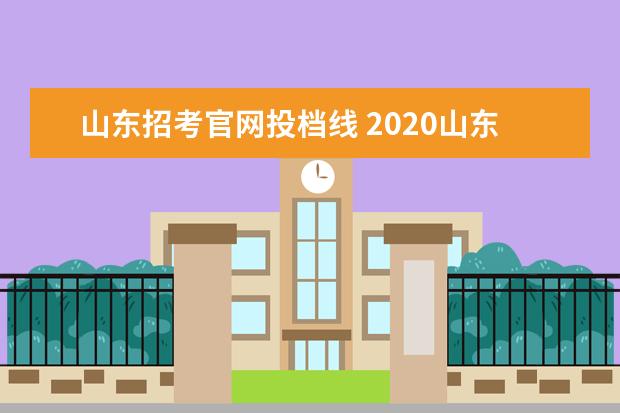 山东招考官网投档线 2020山东高校投档线