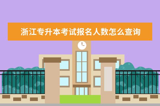 浙江专升本考试报名人数怎么查询 专升本考试报名费多少