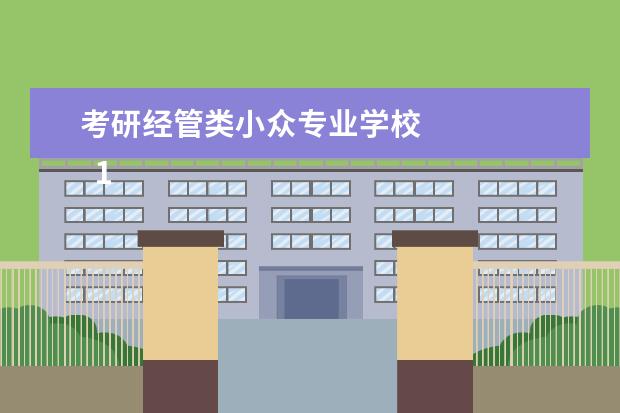 考研经管类小众专业学校 
  1金融学