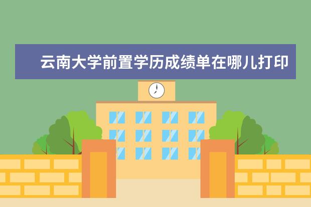 云南大学前置学历成绩单在哪儿打印