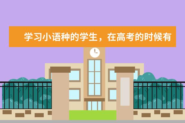 学习小语种的学生，在高考的时候有什么福利吗？