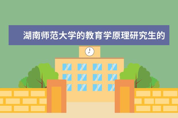 湖南师范大学的教育学原理研究生的教学实力怎么样？