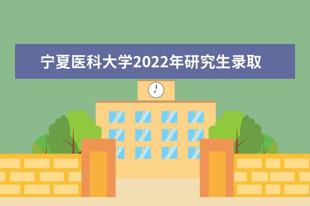 宁夏医科大学2022年研究生录取分数线（2024考研开考时间）