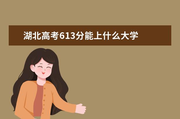 湖北高考613分能上什么大学