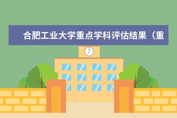 合肥工业大学重点学科评估结果（重点学科名单）