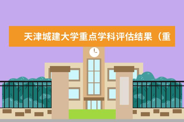 天津城建大学重点学科评估结果（重点学科名单）