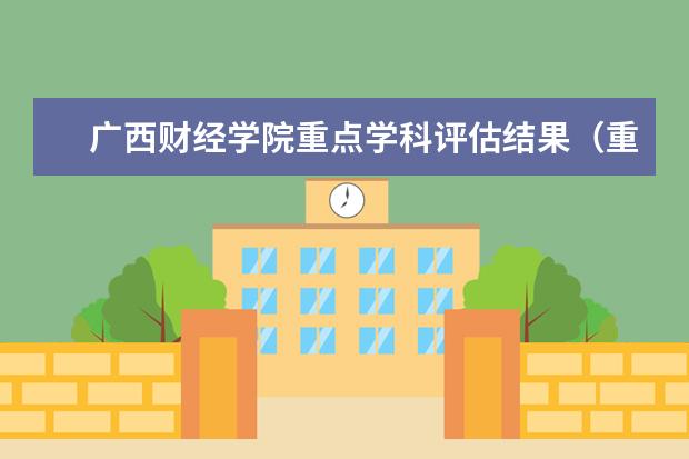 广西财经学院重点学科评估结果（重点学科名单）