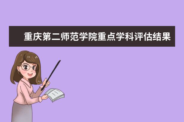 重庆第二师范学院重点学科评估结果（重点学科名单）