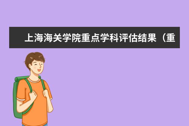 上海海关学院重点学科评估结果（重点学科名单）